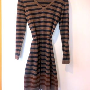 Peruvian Connection Striped v-Neck Dress